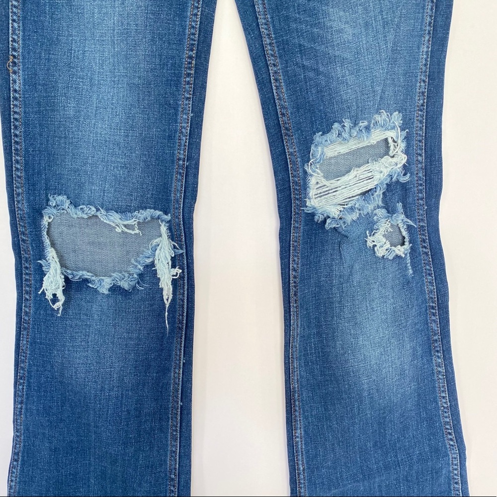 Free People Jeans Authentic Flare Jeans Blue Riptide Sz 25 0 - Picture 9 of 15